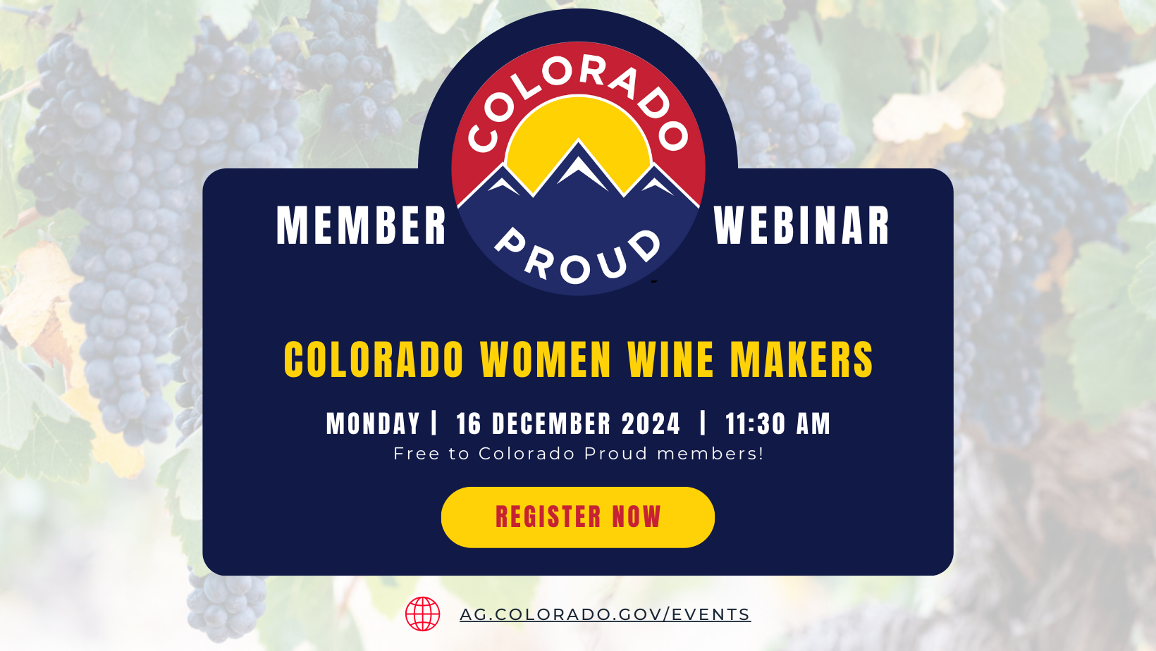 Colorado Proud December 2024 webinar: Colorado Women Wine Makers