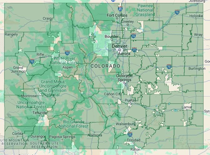 Clickable map of Colorado Conservation Districts