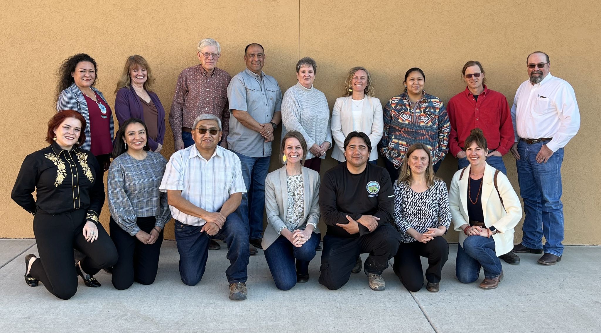 Members of the Ute Mountain Ute Tribe, Colorado Commission of Indian Affairs staff, and Colorado Department of Agriculture staff after consultation in Towaoc, CO