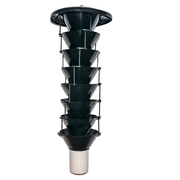 Black trap shaped like a series of funnels