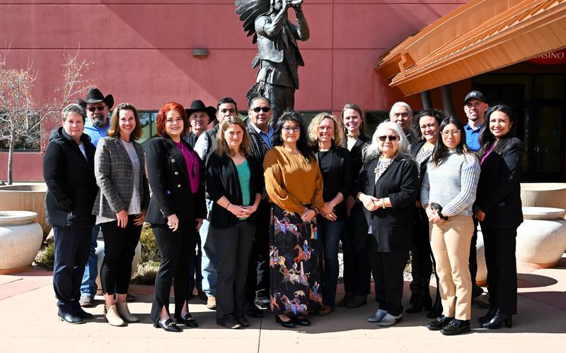 Members of the Southern Ute Indian Tribe, Colorado Commission of Indian Affairs staff, and Colorado Department of Agriculture staff after consultation in Ignacio, CO