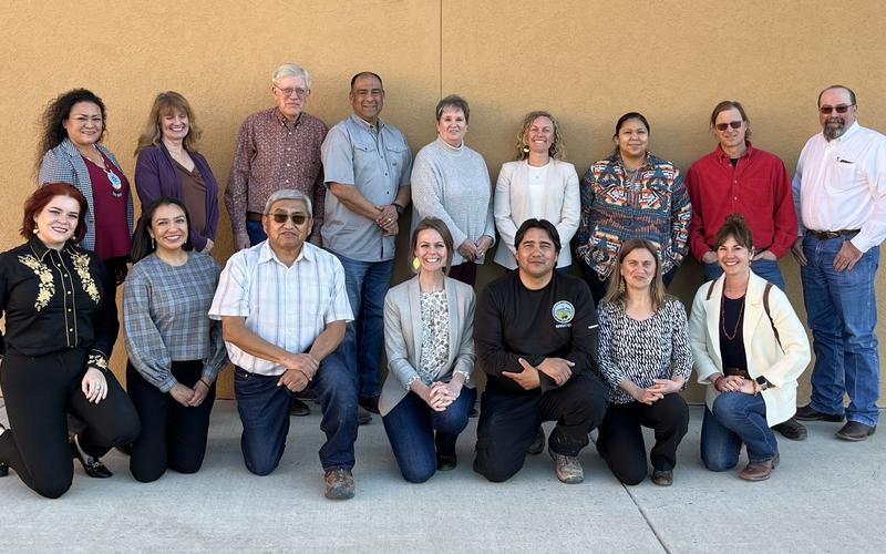 Members of the Ute Mountain Ute Tribe, Colorado Commission of Indian Affairs staff, and Colorado Department of Agriculture staff after consultation in Towaoc, CO