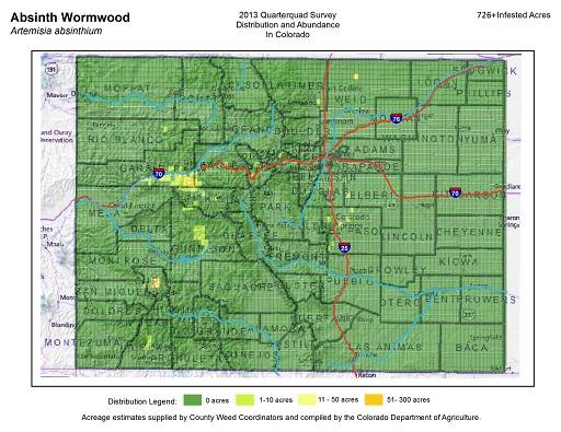 Absinth wormwood map