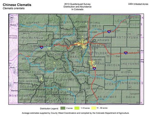 Chinese clematis map