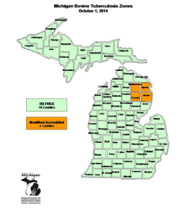 Michigan-County Zone Map