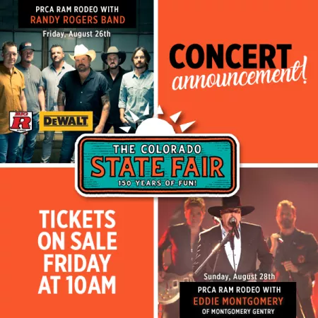 CO State Fair Concert announcement: Randy Rogers Band and Eddie Montgomery of Montgomery Gentry
