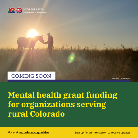 Mental Health grant funding for organizations serving rural Colorado