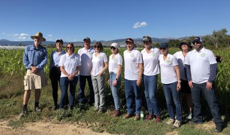 Soil health program staff in a STAR rated field